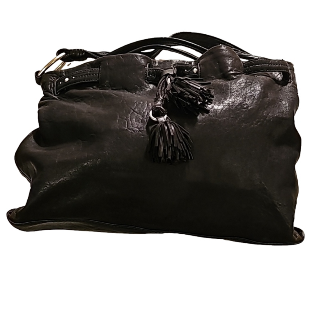 Sigrid Olsen black leather bag excellent condition